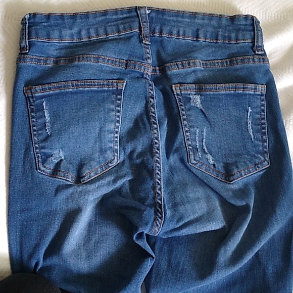 Blue high rise skinny jeans, Women's size 3 - Picture 3 of 8